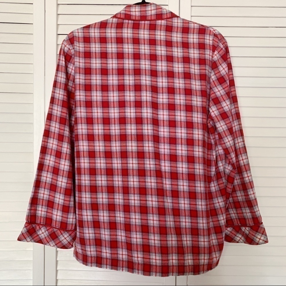 Victorias Secret Red Checkered Plaid Pajama Top XS‌ - Picture 7 of 8